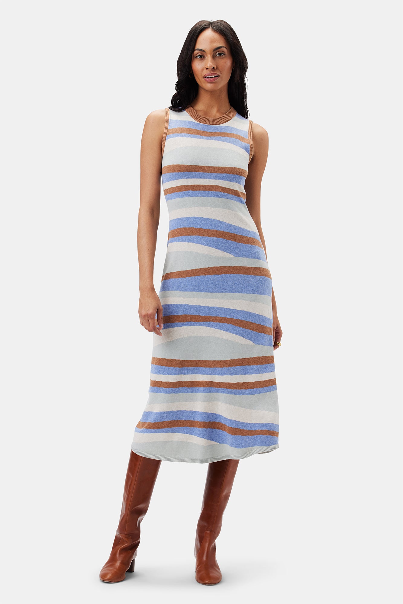 Colette Tank Dress - Multi Stripe