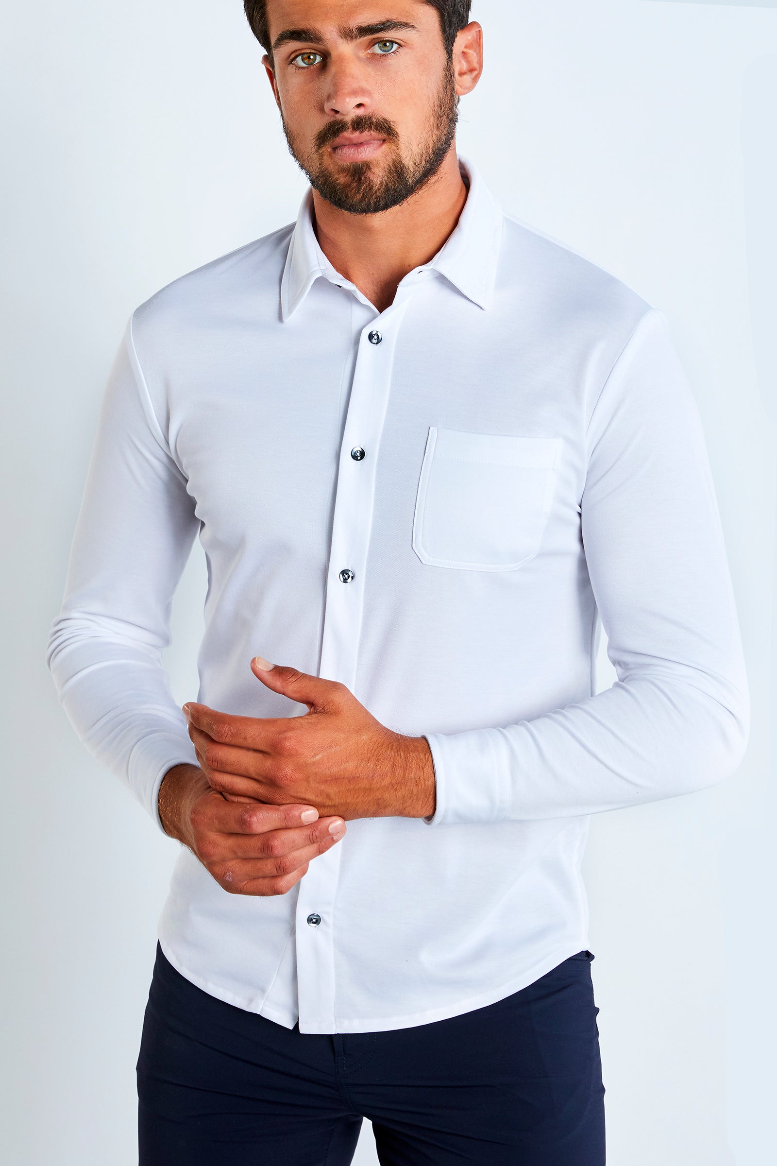Nick Men's Piquet Button Down Shirt