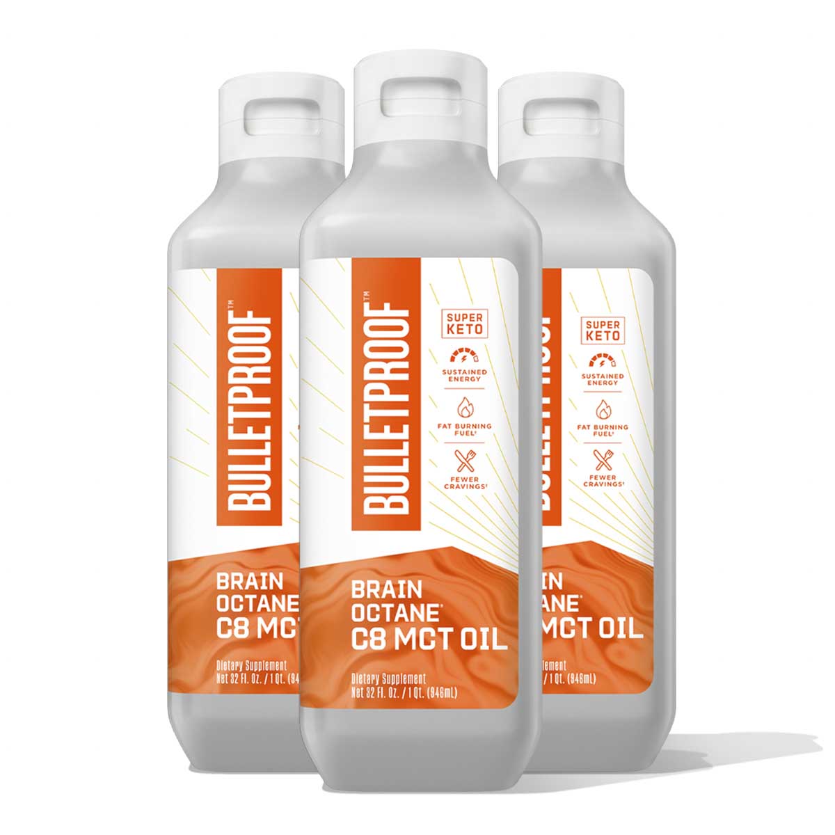 Brain Octane C8 MCT Oil 3 pack, 32 oz.