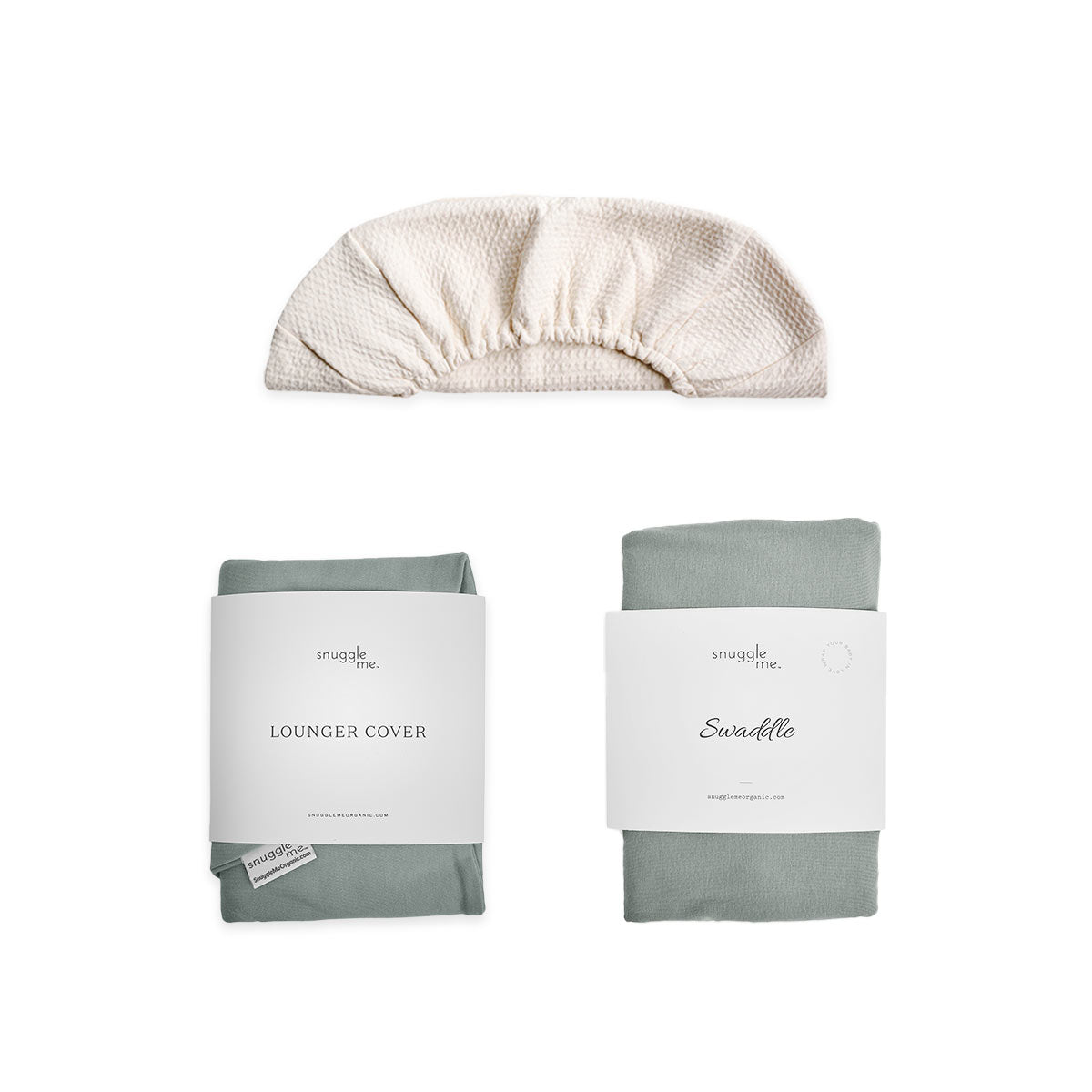 Puddle Pad + Slate Infant Cover + Slate Swaddle