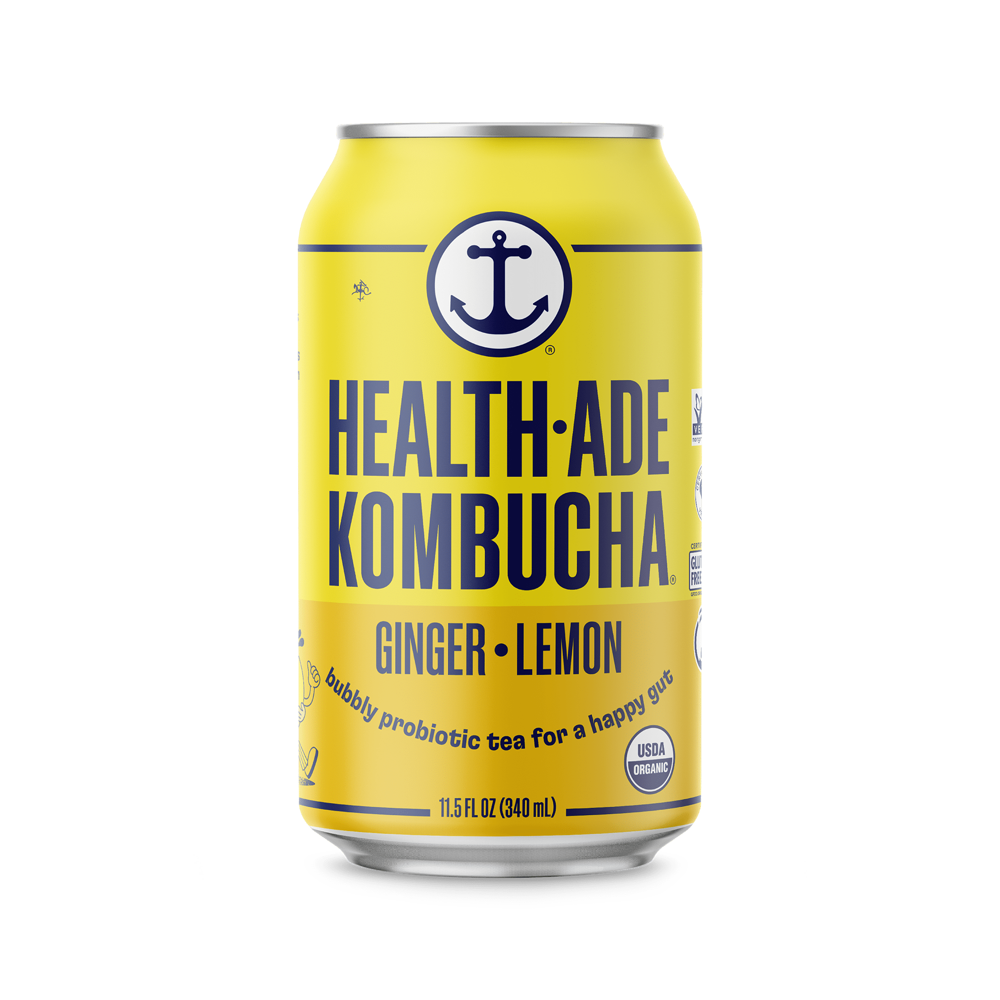 Ginger-Lemon Kombucha in Cans
