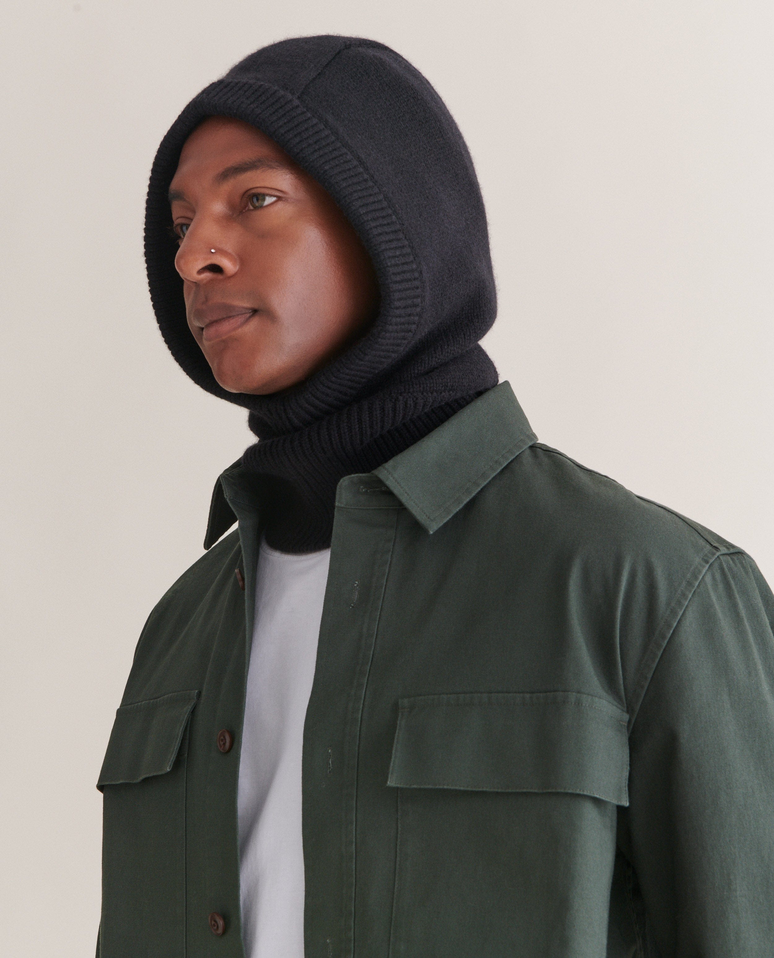 Men's Cashmere Wool Knitted Hood
