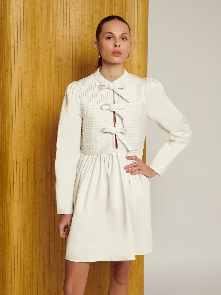 Alyssa Tie Front Mini Dress