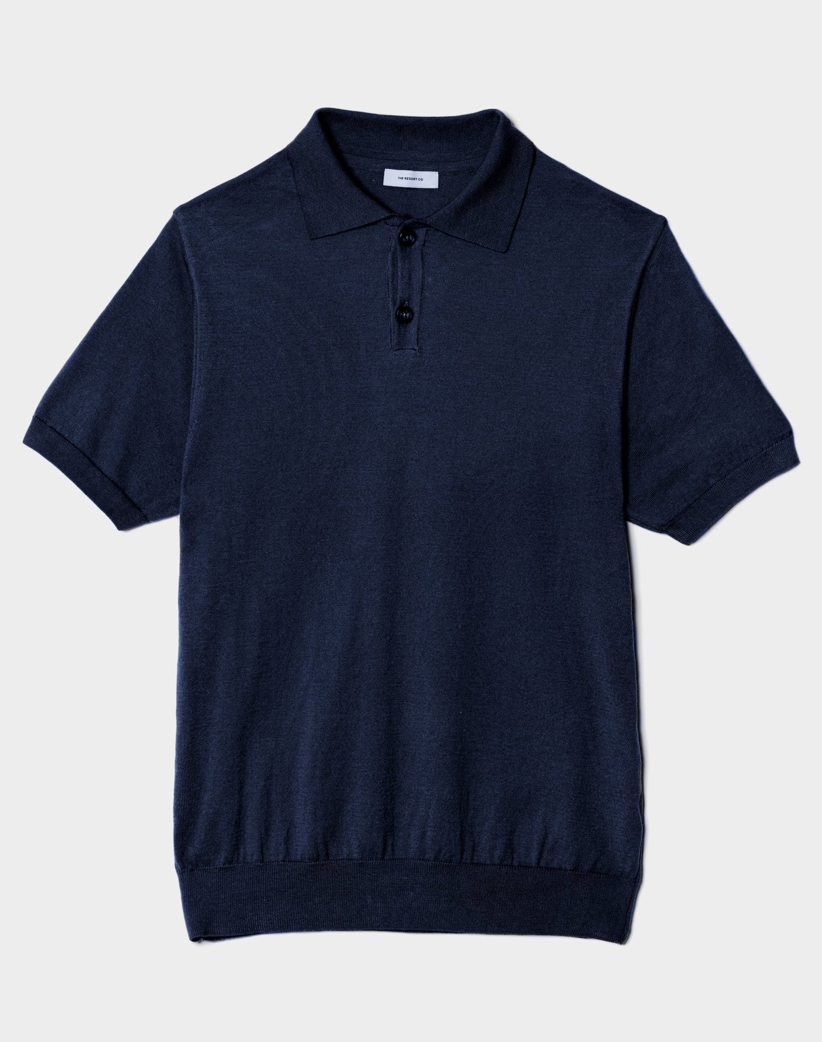 Knitted Polo Shirt Navy
