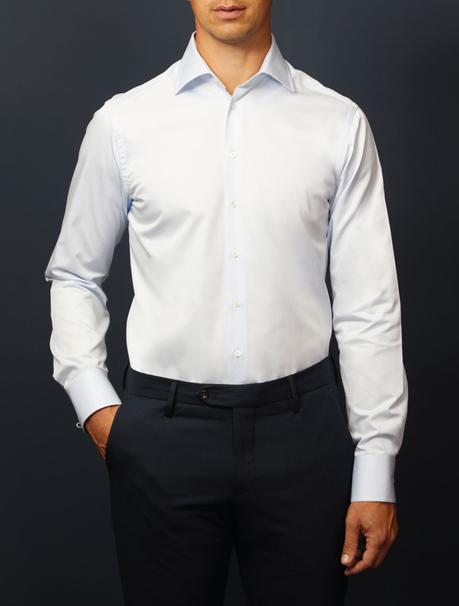 Twill Shirt, Pale Blue