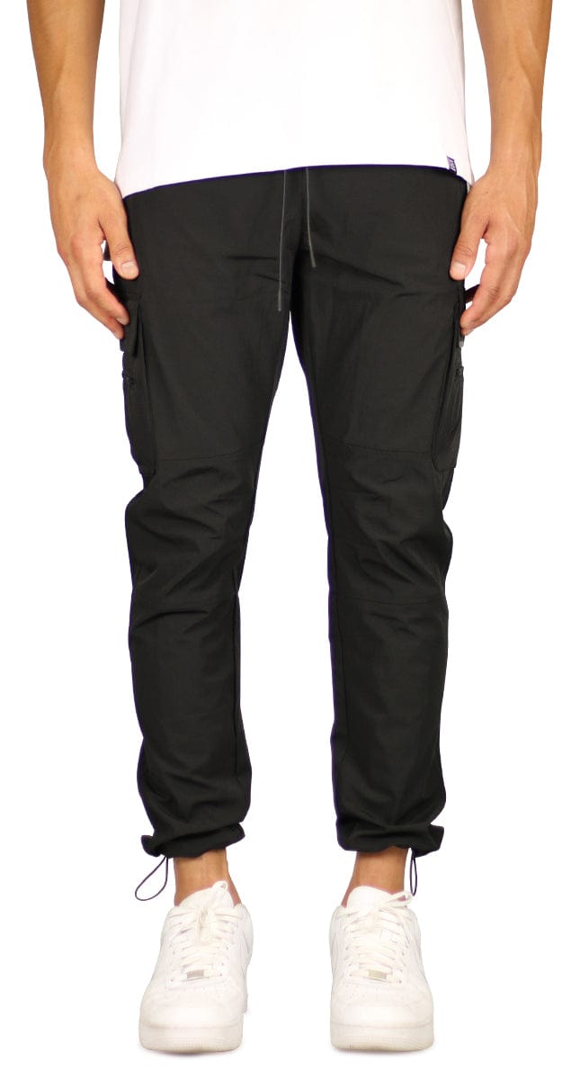 Black Cool Nylon Cargo Pant