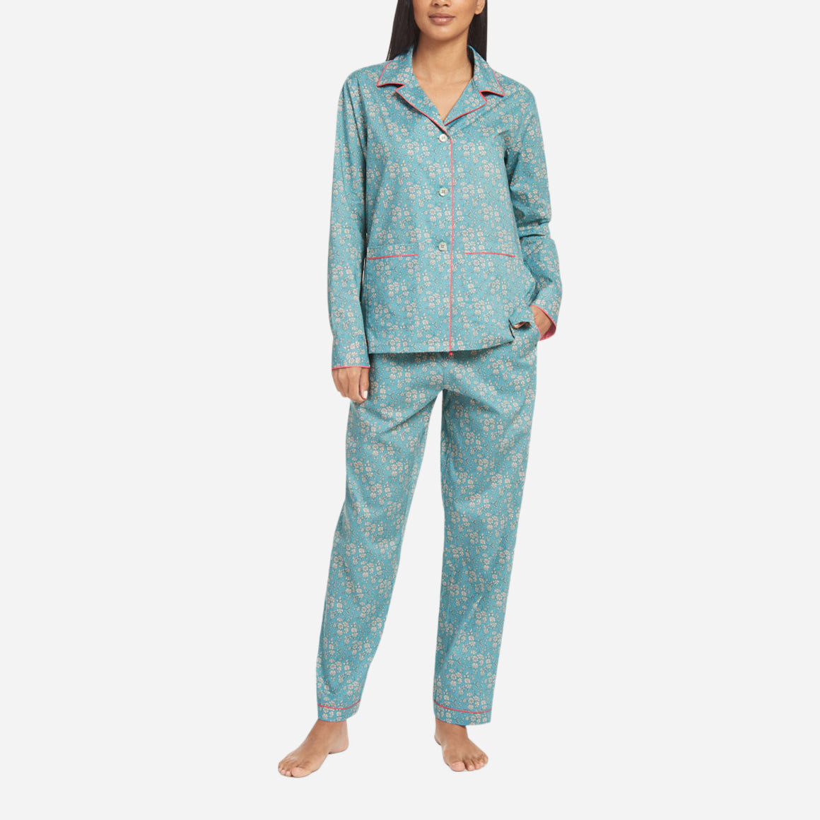Liberty Print Floral Cotton Long PJ Set