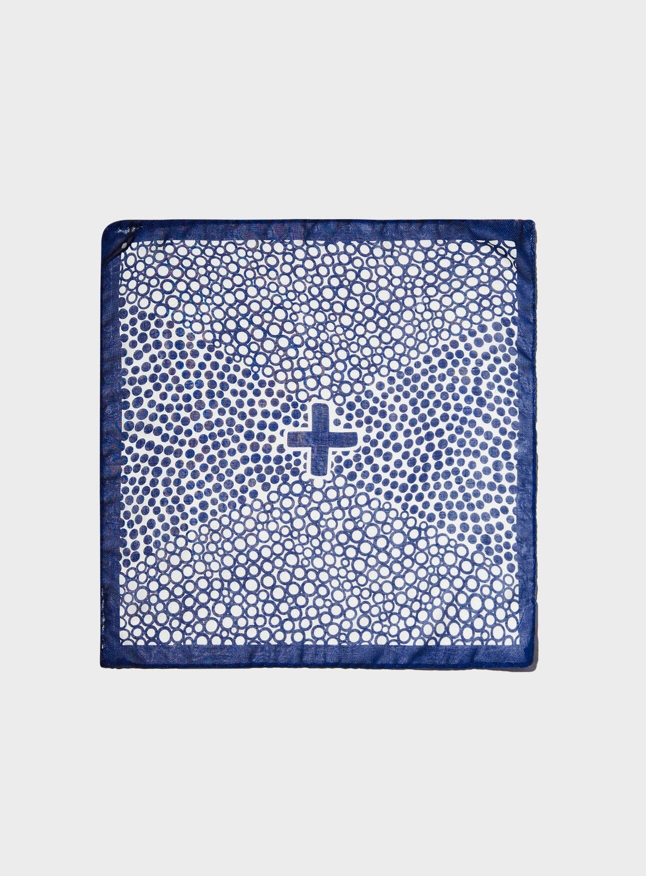 Italian Tencel Biodegradable Navy Circle NEEM+ Hankie