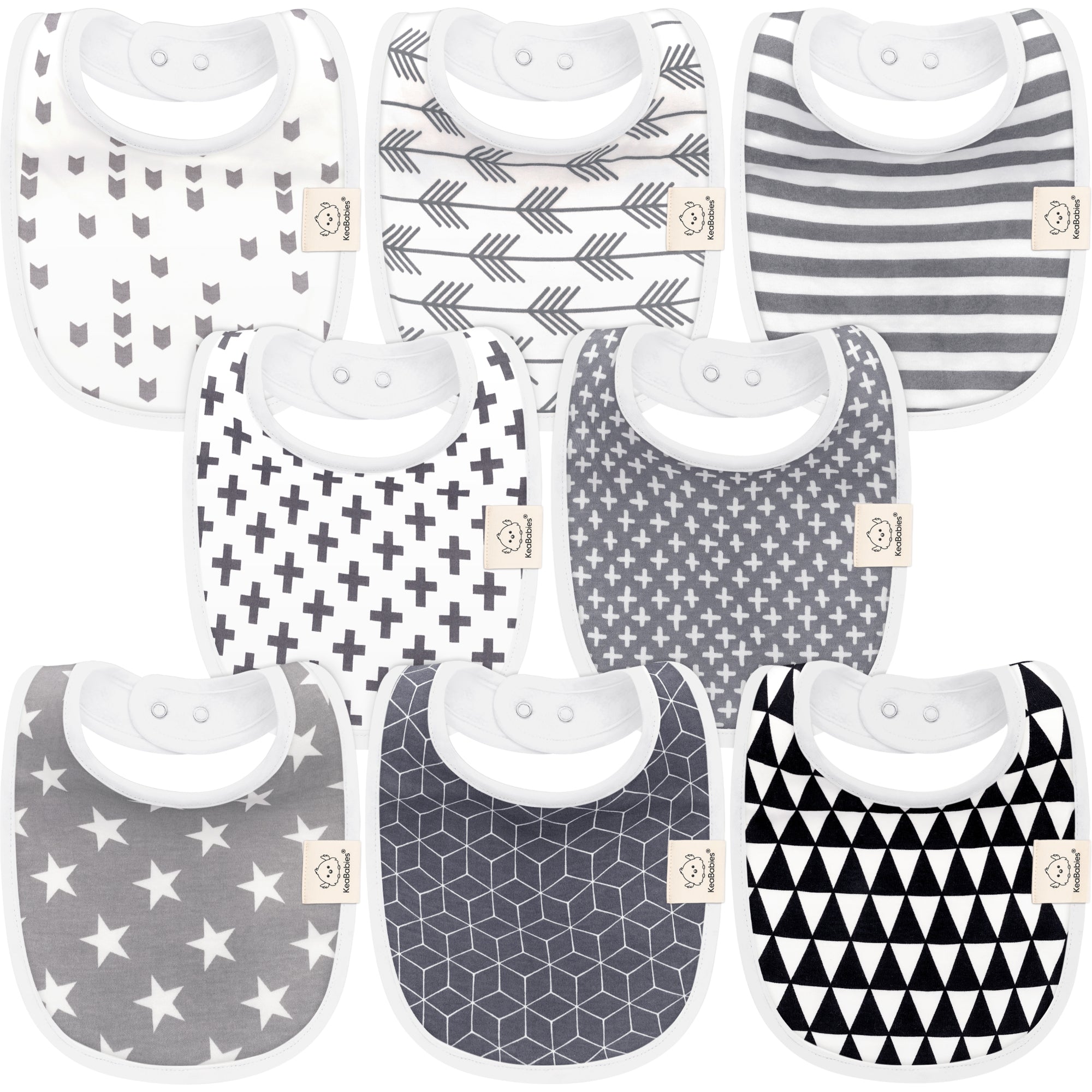 8-Pack Urban Drool Bibs