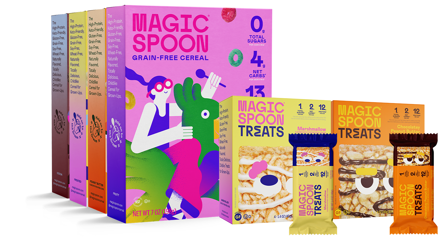 THE GO-TO BUNDLE - 16 cereal treats  (4 boxes) + 4 Boxes of Cereal