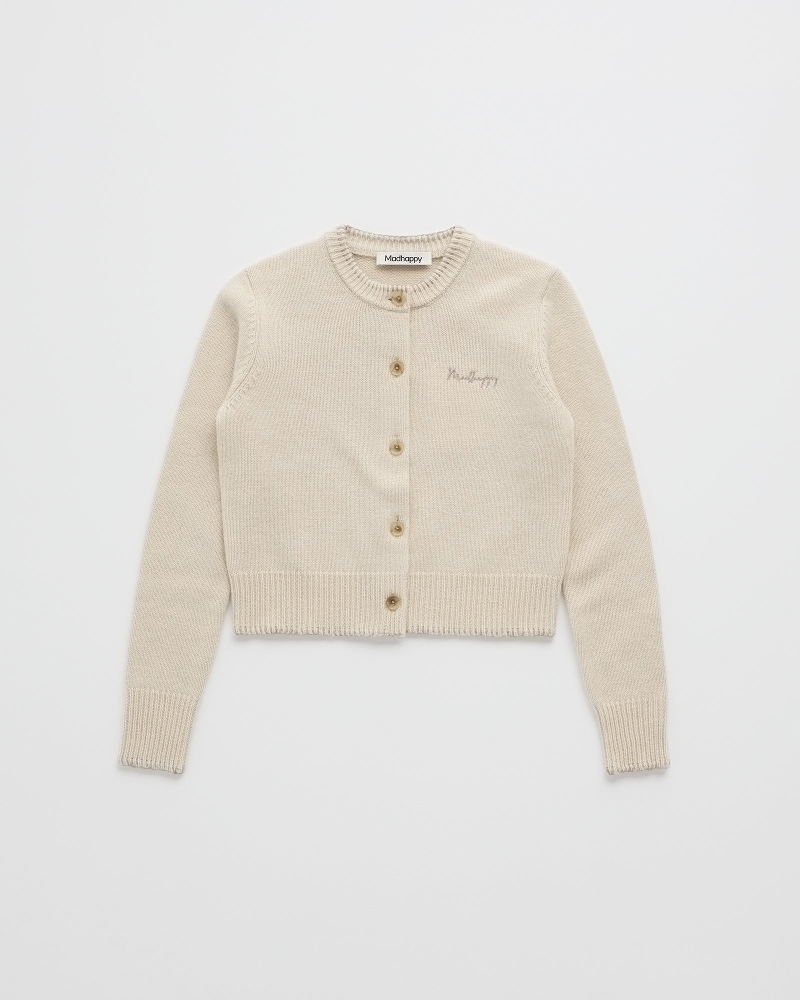 Cashmere Crewneck Cardigan