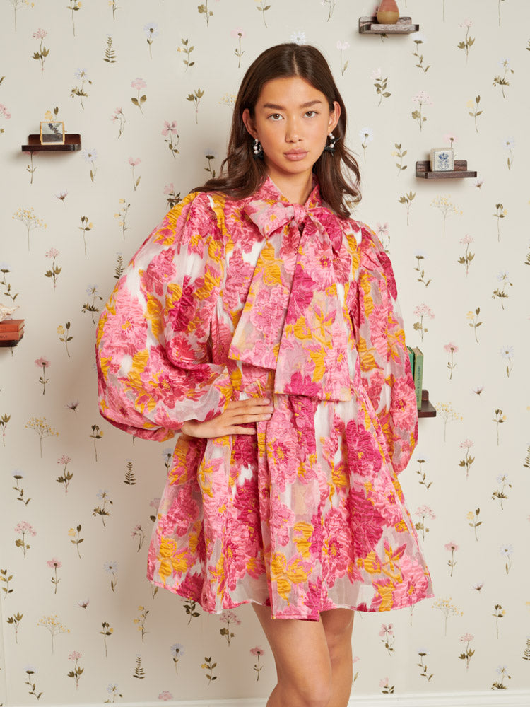 Abby Jacquard Bow Dress