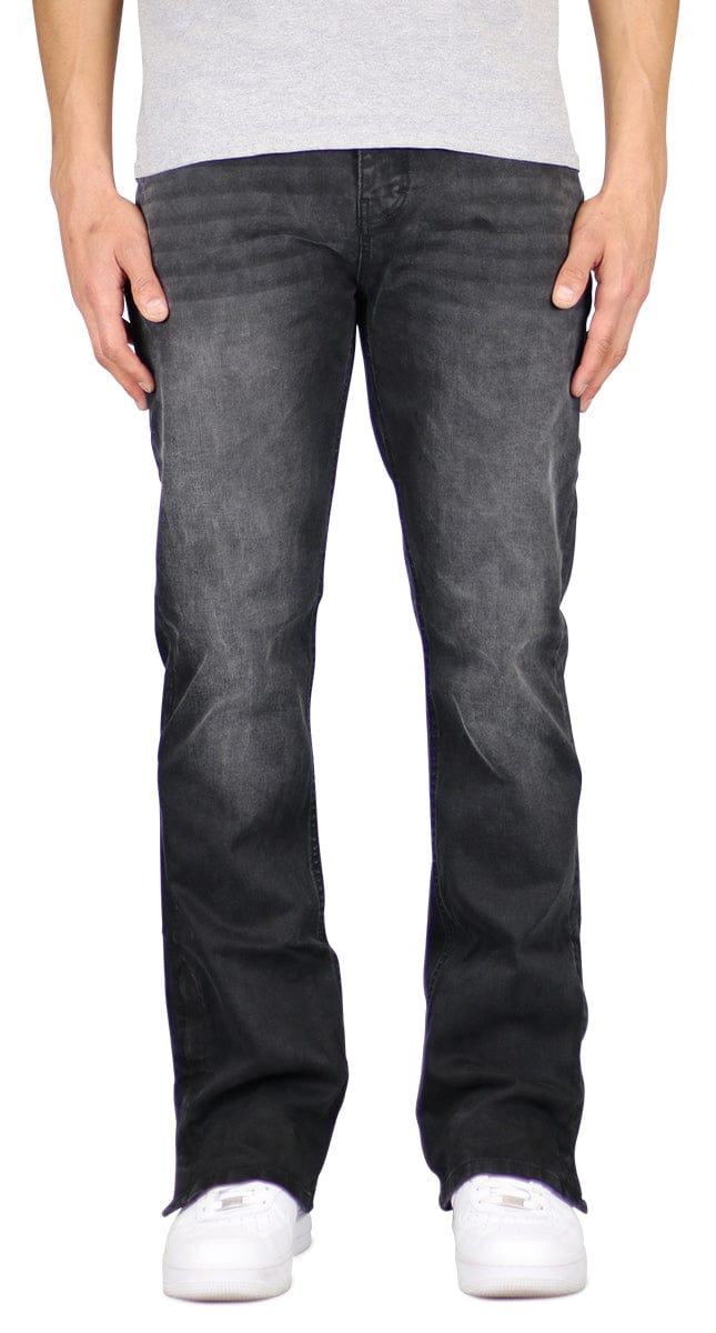 Black Flare Zipper Jean